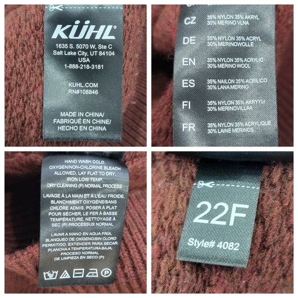 KÜHL Nordik Merino Wool Fair Isle Crewneck Sweater Cinnabar Brown - Women's M - Picture 13 of 15